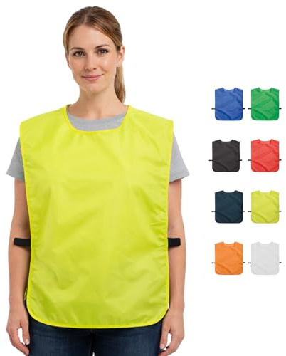 Hole Gadget Stock da 10 Pettorina Personalizzata Staff, Sicurezza, Calcio. Gilet a Casacca Taglia Unica 8 Colori 100% Poliestere, con Stampa per Eventi, Fiere, Allenamento, Squadre o Security