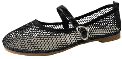 Zapatos tradicionales para mujer, bailarinas, ligeros, informales, con bajos transpirables, antideslizantes, cómodos, elegantes, suaves, ortopédicos, Negro , 38 EU
