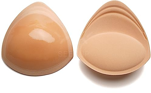 Reggiseno da donna in morbido silicone, con inserti per pettorale
