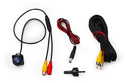 KIMISS Car Waterproof Reverse Camera Rear Backup Camera for Car HD View Cameras with Night Vision Lens Wide Angle View Reversing Cameras with Ruler (Black)