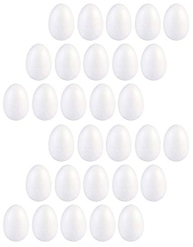 Holibanna Foam Craft Eggs 30Pcs 7cm Craft Foam Egg Molds Easter Party s DIY Painting Solid s Easter Decorations Ornaments