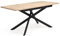B&D Home Table de Salle à Manger Lars, Extensible 120-160 x 80 cm, 4-6 Personnes Table de Cuisine en Bois avec piétement croisé Noir pour Cuisine, Aspect chêne sables, 11202-XS-EISA