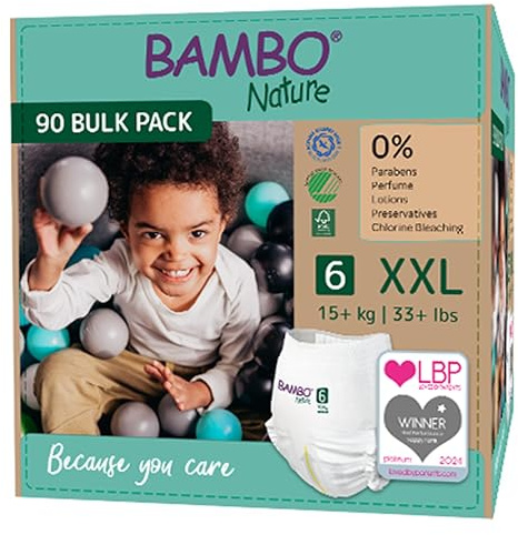 Pantalones de entrenamiento Bambo Nature Talla 6-18+kg (PACK 5 X 18UN)