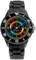 Alienwork Kids Lernuhr Kinderuhr Jungen Mädchen Schwarz Silikon-Armband Mehrfarbig Kinder-Uhr Wasserdicht 5 ATM Zeit Lernen
