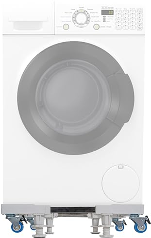CLP Waschmaschinen-Untergestell Libby I Universeller Waschmaschinen-Sockel Mit Rollen, Farbe:weiß