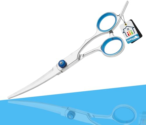 FlyWave Hundeschere, Fellschere Hunde, Hundeschere Fellschere, Schere Hund für Hunde Katzen und Katzen Trimmen Haar, Einfaches Trimmen, Ordentlich und Übersichtlich