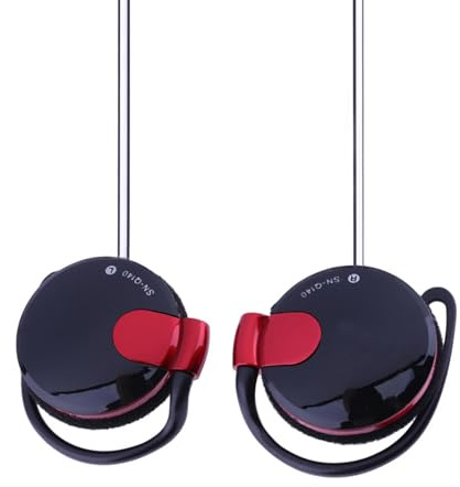 Clip Earphones Wired - Clip Type Earphones Wired | 3.5mm Over Ear Wire Stereo Earphones | Clip Type Wired Ear Buds | MP4 Earphones with Ear Hook for Exercise Hiking And Camping