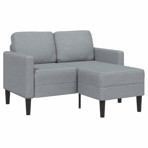 KTHLBRH Sofá de 2 plazas con Chaise Longue en Forma L Gris Claro Sofá Esquinero 2 Plazas con Chaise Lounge, Tapizado Poliéster Suave y Estructura Resistente 125cm