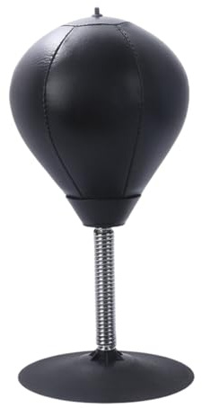 Balle de Frappe pour Bureau - 37 x 18 x 18 cm - Mini Sac de Frappe de Boxe avec Ventouse, soulagement de la Pression - Équipement de Fitness Portable pour la Maison, Les et Les Adultes