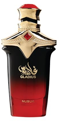 NUSUK Gladius Extrait de Parfum for Men Long Lasting Woody Aromatic Perfume with Raspberry, Bergamot & Patchouli Luxury Arabic Fragrance 100ml