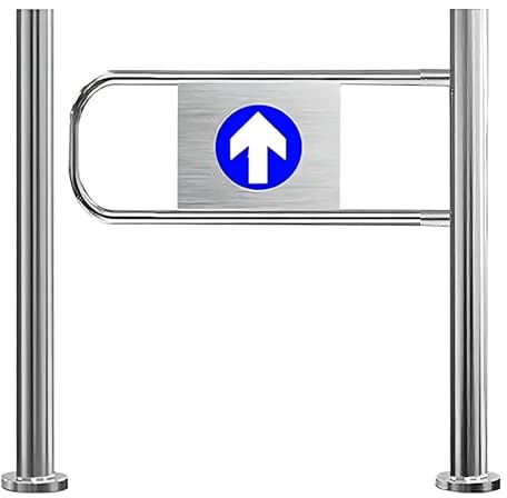 Cancello Battente Unidirezionale Acciaio Inossidabile Tornello Di Controllo Accessi Larghezza Regolabile For Supermercati Negozi Al Ingresso Sicurezza Durevole(RightColumn90*100cm)