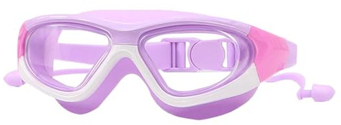 Generico Goggle per bambini per nuotare, occhiali da nuoto per bambini - Nessuna perdita di occhiali per impermeabili,Vista ampia comode da nuoto in silicone per ragazze di età compres