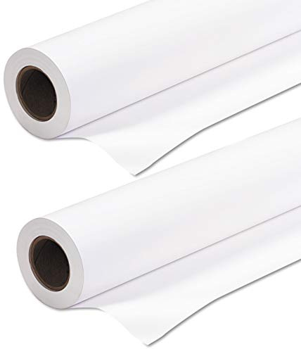 20lb Bond Paper - 2 Rolls - 36 x 500' - 3 Core - 92 Bright White - Compatible With Inkjet Plotter PrintersF