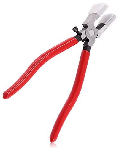 Wokape - Pinze per chiavi, in vetro con punte in gomma, con ganasce curve, resistenti per lavori in vetro colorato, resistenti e utensili per la rottura