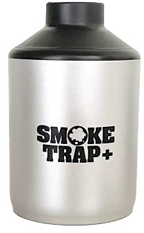 Smoke Trap + | Personal Air Filter (Sploof) - ECO Replaceable Filters - Long Lasting Smoke Filter 500+ Uses with Easy Exhale - Filters Have Zero Plastic Waste - (Silver)