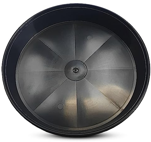 30cm (12”) Diameter Pack of 10 UK Made Plant Pot Saucers, Flower Pot Saucer - Black Plastic Plant Saucers - Ideal as a Drip Base Plant Pot Trays For Garden Pot Saucer Indoor/Outdoor Plants