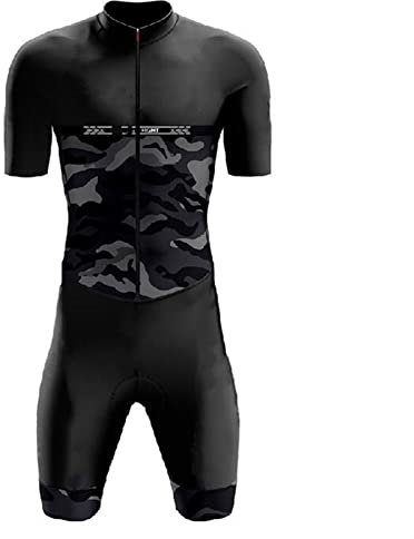 Herren Elite Ärmel Triathlon Anzug Kurzarm Trisuit SpeedSuit Skinsuit Sike Triathlon Tri Suit (Farbe 4, Größe XXX-Large)
