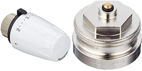 Heimeier DX Thermostatkopf M28x1.5, ersetzt TA RVT & Termorett TRV, 9724-28.500 & Adapter Heimeier/Herz