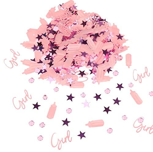 GoldRock - Roséguld Konfetti & Guldkjol för Kön Reveal Dop Flicka
