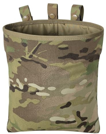 Tactical Bag for Foraging Airsoft Lightweight Molle Roll up Dump Pouch 500D Nylon Collection Pouch Mag Pouch Accessory Bag for Paintball Softair Hiking (MC)