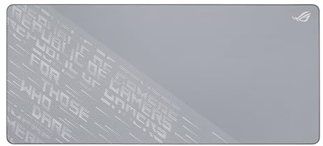 ASUS ROG Scabbard II Arctic Gray XXL - Tapis de Souris Gaming avec revêtement Protecteur(hydrophobe, oléophobe, Anti-poussière), Bords Anti-éraflures, Base en Caoutchouc antidérapante