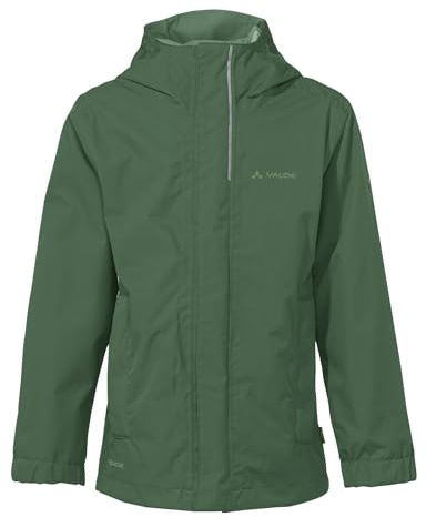 VAUDE Kids Escape Light IV, Kinder Regenjacke, wasser- & winddichte Outdoor-Jacke, atmungsaktiver Windbreaker mit Kapuze, woodland, 104