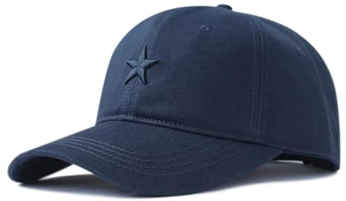 Basebollkeps för män stora huvuden hattar överdimensionerade XXL bomullskepsar plus size sporthatt justerbar, Mörkblått, XXL