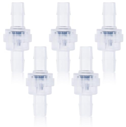 MQLSAERI Kunststoff Rückschlagventil Rückschlag Einwegventil 5 STÜCKE Kunststoff Rückschlagventil Wasserabsperrventil Anti-Ozon für die Wasseraufbereitung, durchscheinend - 6mm
