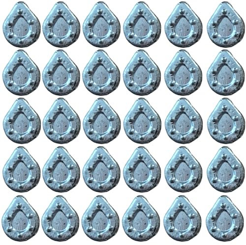 PRO FILSTAR Inline platt grundbly fiske set 30 x 10 g – influensa blyfiske – fiskelina – blyset – bottenfiske – päronbly – blyvikt – fiskebly – platt fiskevikt – karpbly