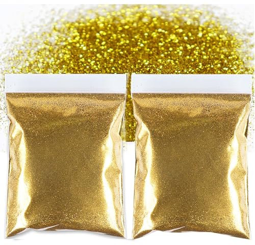 100g Goldnes Glitzerpulver, Glitzer Basteln, Gold Glitzer, Ideal Für Schmuck Aus Harz Schlüsselanhänger Becher Ornamente Wohnkultur Grußkarten handwerk Nagelkunst Papierhandwerk