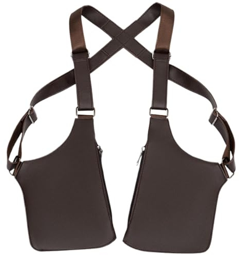 Sac à bandoulière anti-aisselles pour hommes, gilet de sacoche sous les bras à bretelles rétro, sac sous les bras à bandoulière multifonctionnelle, portefeuille de harnais antivol