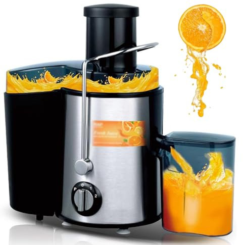 Exprimidor Centrífugo De Jugo Fresco, Exprimidor De Frutas Y Verduras De 1000 W, Extractor De Jugo De Boca Ancha De 6,4 Cm, 2 Velocidades Y Pulso, Máquina Extractora De Mayor Rendimiento De Jugo