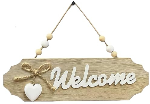 Tivleed Welcome Sign Door Sign Front Door Decoration 25.8x7.7x0.8cm Garden Plaques for Outside Wooden Rectangle Wall Hanging for Home Decor Home Porch Entryway Decor
