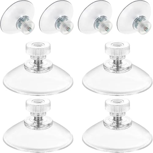 hankousi Set da 8 pezzi con ventose forti, viti M4 da 41 mm e dadi in plastica per tavoli in vetro e mobili in rattan
