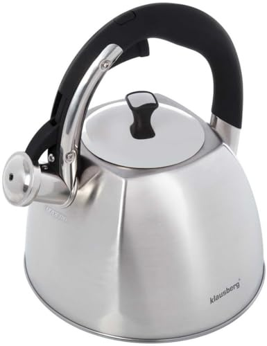 2,2 l flöjtpanna, vattenkokare, tekanna, rostfritt stål, Inox Satin KLAUSBERG KB-7409
