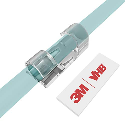 Clips Câbles Adhésifs Rangement de Câbles, XIAOXI Gestion de Câble Support Organiseur de Fils Electriques pour Cordon dans la Voiture, la Maison ou le Bureau - Lot de 40 (Transparent)