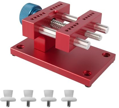 Tiardey Strumento di Riparazione Orologi Supporto per Cassa dell'orologio Regolabile Morsetto per Orologio da Tavolo Supporto per Cassa dell'orologio Regolabile in Metallo AntiGraffio Strumento
