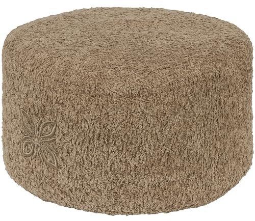 OMNANA® Cushy™ Meditationskissen rund – Sitzkissen 10cm/15cm/20cm hoch – Bouclé Yogakissen mit Dinkelfüllung – Bodenkissen, Kissen für Meditation & Entspannung – Made in Germany