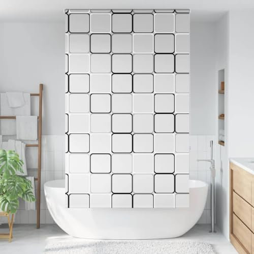 qohoio 4014926 Shower Roller Blind 120x240 cm Fabric Width 116 cm,Waterproof Wet Room Bathroom Heavy Duty Shower Curtain,Anti Mould Mildew Resistant,Washable and Easy Dry