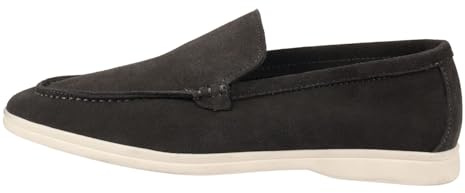 TruClothing Men's Loafers Suede Slip On Boat Shoes Casual Classic Comfort Fit - Black 11 UK