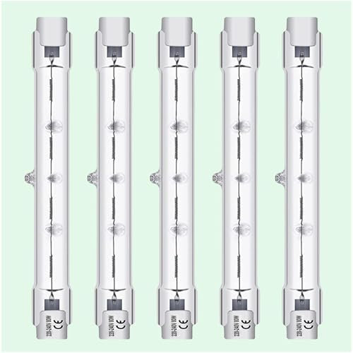 Vinaco R7S 78mm 80w, 5er-Pack j78 r7s dimmbar mit 2800k Warmweiß, Hohe Leistung 1550LM halogenlampe 230v 80w r7s, Langlebig leuchtmittel r7s halogen für Sicherheitsleuchten, Landschaftsleuchten