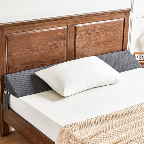 Dorifine Coussin cale de lit, pour remplissage d'espace de la tête de lit, de 0 à 20,3 cm, pour espace entre la tête de lit et le matelas, gris foncé, roi