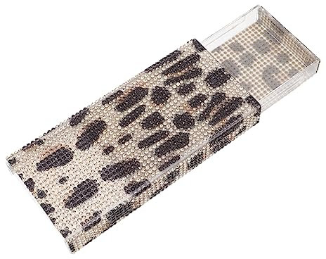 Mikinona Scatola Vetrina Per Ciglia Supporto Per Ciglia Espositore Per Ciglia Caso Di Estensione Delle Ciglia Contenitore Per Ciglia Glitterate Portaciglia Glitterato Strass