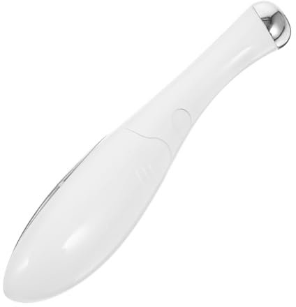 Hemobllo Appareil de Massage Yeux Masseur Électrique pour Éliminer Poches et Rides Sous Yeux Instrument de Beauté Ergonomique Blanc