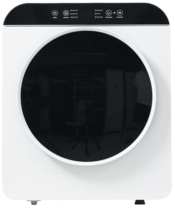 Wäschetrockner Klein mit 4,5 kg Kapazität & UV-Sterilisation, 830 W, 6 Programme, Wandmontage - Kompakter Ablufttrockner mit Timer und Kindersicherung für kleine Wohnungen
