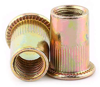 Tuercas de Remache Roscado Métrico de Acero al Carbono Remache de Cabeza Plana con Inserto Nutsert Rivnuts Kit (M10 20pcs)