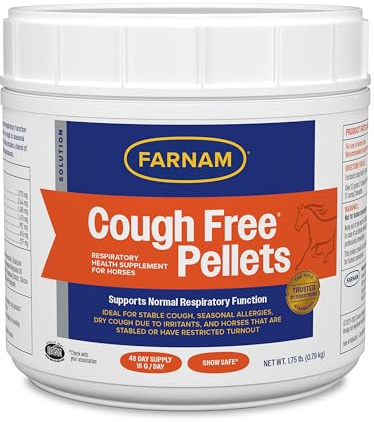 Farnam Cough Free Horse Supplement Pellets, Show Safe 1.75 lb 48-Day Supply