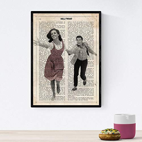 Nacnic Poster de West Side Story. Láminas de cine antiguo de Hollywood. Diseño de cine vintage con definiciones. Tamaño A4