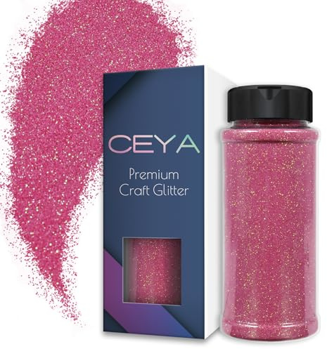 Ceya 100 g ultrafin glitterpulver cameo rosa iriserande glitter 1/125 cm 0,2 mm för Slime epoxi harts hantverk tumlare smycken nagelkonst festival makeup klippbok målning bröllopskort