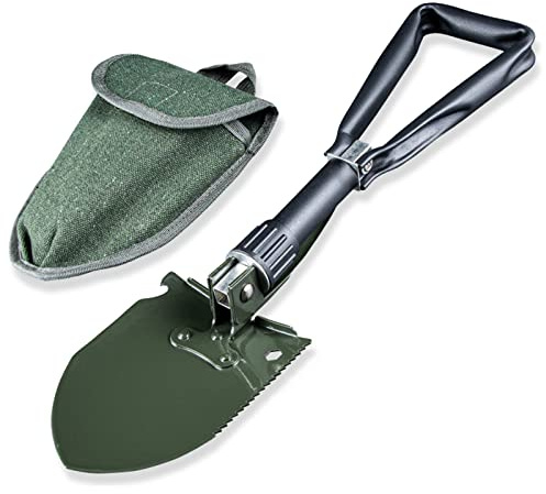 Pala pieghevole a vanga in acciaio inox multifunzione pala per campeggio all'aperto sopravvivenza giardino (CL501-46cm)